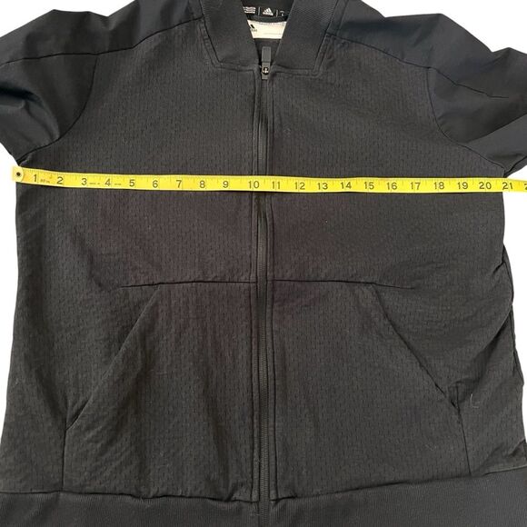 Adidas Squad Bomber Black Full Zip Jacket Women’s Large Climalite Athletic - Picture 10 of 15